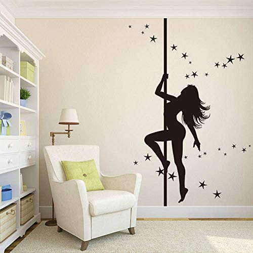 Plus Größe 143 * 180 Cm Pole Dance Sexy Mädchen Vinyl Kunst Aufkleber Wandaufkleber Abziehbild Removable Decor Wandbild