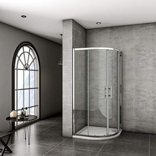 900x900x1900mm Quadrant Shower Enclosure Cubicle Glass Screen Sliding Shower Door