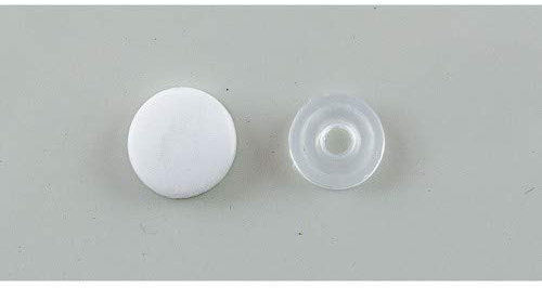 Cache-vis ø 13 mm avec embase ø 11 mm Blanc RAL9010 - Pack 20 unités