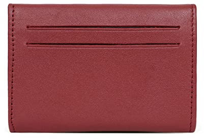 Hexagona - Porte-Monnaie - Compatible Cartes de crédit - pour Femme - Collection Soft - Rouge - en Cuir
