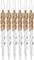 Snow White 6 Pack 12cm Acrylic and Glitter Icicles Christmas Tree Decoration - Champagne Gold