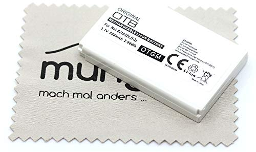 Ersatz Akku passend für Nokia 5210 6510 7650 8210 8310 8850 8890 8910 8910i (Ersetzt Originalakku BLB-2) OTB mit mungoo Displayputztuch