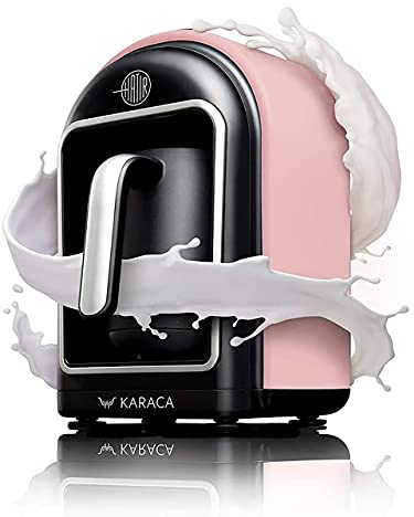 KARACA Hatir Mod Turkish Coffee Machine, Pearly Pink, 5 Cups, Fully Automatic, Milk Drinks, Auto Shut-Off