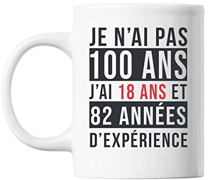Mug 100 Ans Expérience Blanc