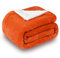 SOCHOW Sherpa Decke Orange zweiseitige Wohndecken Kuscheldecken, extra Dicke warm Sofadecke/Couchdecke aus Sherpa, 150 x 200 cm super flausch Fleecedecke als Sofaüberwurf oder Wohnzimmerdecke