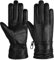 Hand Fellow Echtes Schaffell Damen Lederhandschuhe, Damen Winterhandschuhe Fleece gefütterte Touchscreen Fahrerhandschuhe (Black, M)