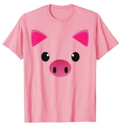 Pig Face Halloween Teacup Pig Costume gift T-Shirt