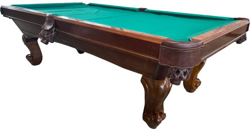 8 Ft. Tunierpoolbillard Billardtisch Pool Modell Winston Nr.:5 Billard mit 3cm starken Schieferplatten Tuchfarbe grün Gestellfarbe Eiche Antik
