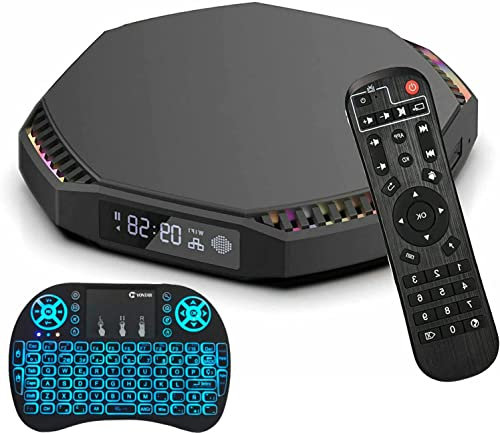 LIROM Android TV Box, [8GB RAM 128GB ROM] Android 11.0 TV Box RK3356 Quad Core 64Bits 2.4G/5Ghz WiFi Bluetooth 4.0 USB3.0 Ultra HD 8K /4K 1000M/10M Smart TV Box,8gb+128gb