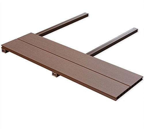 Gecheer WPC Terrassendielen mit Zubehör Komplett-Set Balkon Boden-Belag rutschfest Witterungsbeständig 20 m² 4 m Braun 400 x 15 x 2,5 cm (L x B x D)
