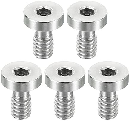 PATIKIL 1/4-20 Filettatura 16mm Lunghezza Fotocamera Rapido Rilascio Vite Treppiede Vite 5pz Acciaio Inossidabile Piatta Scanalatura Viti per DSLR Fotocamera Rig Accessori Argento