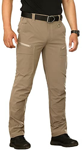 CARWORNIC Herren Leicht Taktisch Hose Schnelltrocknend Wanderhose Angelhose Outdoorhose Stretch Zip Off Cargohose Funktionshose Arbeitshose Trekkinghose Für Frühling Sommer Herbst
