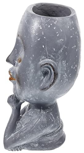 Cabilock Pot De Visage Pot De Fleurs Tête De Visage Pots De Jardin Planteur De Fleurs d'artiste Dessus De Bureau Fleur De Visage Planteur De Portraits Petit Résine Ménage Pot en Terre Cuite