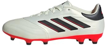 adidas Copa Pure II League Firm Ground Boots, Botas de fútbol Unisex Adulto, Ivory/Core Black/Solar Red, 40 EU