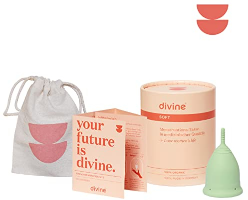 Divine Menstruationstassen SOFT, Green, (L, Green, Soft)