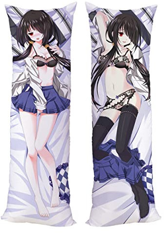 Date A LIVE Tokisaki Kurumi Cushion Pillow Case Peach Skin 150x50cm(59in x 19.6in) Pillowcase