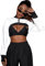 Ypser Reflective Rave Top Crop Top Shrug Techwear Shirt Rave Outfits For Women Silver