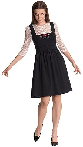 Vive Maria Meadow Girl Damen A-Linien-Kleid Creme/schwarz, Größe:XS