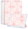 Vozehui 10.2 Pulgadas Funda para iPad 9ª/8ª/7ª Generación Funda con Soporte para Lápiz，Tri-Fold Stand Auto Sleep Wake Shockproof Cover con Carcasa Trasera Transparente para iPad 10.2 2021/2020/2019