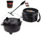 Grillfürst Dutch Oven ca.12 Liter - stabil stehender Feuertopf durch speziell entwickelte T-Füße, hitzebeständiger Gusseisen Topf, Deckel nutzbar, DO12 inkl. Deckelheber, Tasche und Pflegepaste