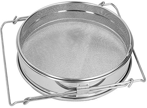 Filtro Per Miele Apicoltura Doppio Setaccio Per Miele Colino a Maglia Fine Filtro Per Miele Strumenti Per La Raccolta del Miele Acciaio Inossidabile Per Attrezzature Per Apiario