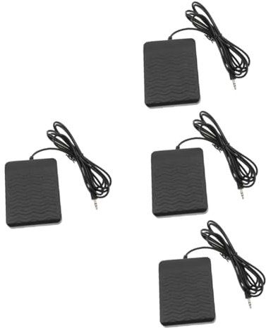 Toyvian 4pcs Practical Piano Sustain Pedal Foot Pedal for Electronic Keyboards and Digital Pianos and Low Noise Design Easy to Install and Remove for Musicians