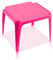 KHG Kindertisch pink für Garten & Kinderzimmer, Outdoor, Pflegeleichte Oberfläche, robust wetterfest, kindgerechte Höhe 44 x 50 x 50 cm