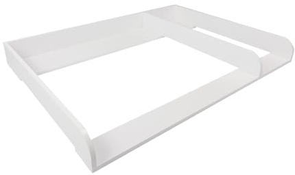 Puckdaddy Kimi | XXL Wickelaufsatz kompatibel mit Hemnes Kommoden u.Ä. | 108x80x10 cm | weißes MDF-Holz | Premium Wickelaufsatz inkl. Trennfach & Montagematerial zur Wandmontage | Holzstärke: 2cm