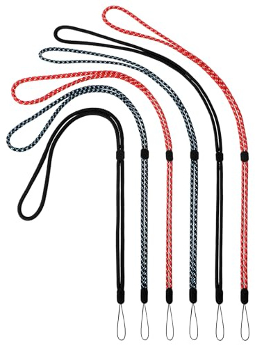6 Stück Verstellbar Lang Trageband Schlüsselband Lang Schlüsselband Lanyard Umhängebänder Abnehmbare Neck Lanyard Kartenhalter Trageband Langes Für Schlüssel (Schwarz, Schwarzblau, Rot, Weiß)