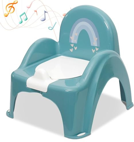 Babykajo Töpfchen mit Musik und herausnehmbarem Topf. Kinder Töpfchen mit Anti-Rutsch Beschichtung - Baby Töpfchen mit Griff zum einfachen Ausleeren! Perfekt für das Töpfchentraining!