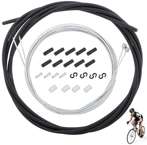 Feliciay Universal Fahrrad Bremsen Set, Fahrrad Schaltseil Set, Fahrrad Bremskabel Ersatz Mit Mit 3m Außenhülle Endhülse Bremskabel Gehäuse Kit, für Mountainbike Rennrad Fahrrad