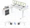 FLEXISPOT Höhenverstellbarer Schreibtisch elektrisch höhenverstellbar, L-förmig mit Schubladen&Stauraum umkehrbar, ergonomischer Steh-Sitz Tisch 160 x 70 cm weiß