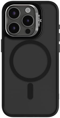 Ghostek KickCam iPhone 15 Pro Case with Camera Kickstand and Compatible with Apple MagSafe, Shockproof Protective Phone Cover (6.1 Inch, Black)