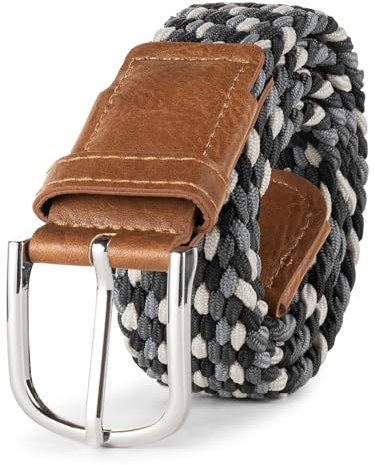 Indicode Unisex Anders Gürtel 40mm breit | Metall Gürtelschnalle & Kunstleder-Riemen Black, 105