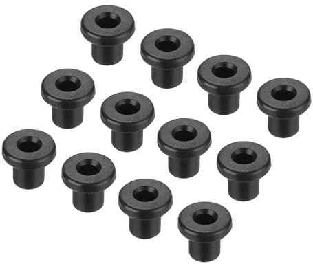 sourcing map 30Pcs t Shape Rubber Grommet Mount Dia 4mm ID 3mm H 6mm Black Seal Protection Cable Grommets Flexible for Cable Pipe