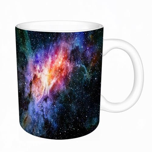 YFHJV Grosse Kaffeetasse - Bürotasse - Tasse Keramik Kaffeetassen Große 11oz - teetasse groß - cappuccino tassen - Weltraumdekorationen, Sternenhimmel, tiefer Weltraumnebel und Gala