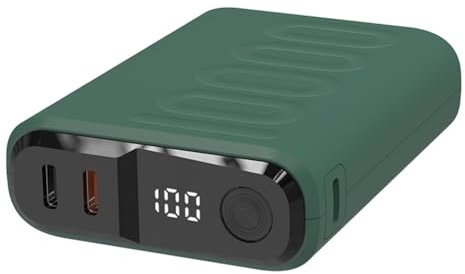 Realpower Powerbank PB-10000C PD+ 3X Type-C,Dunkelgrün