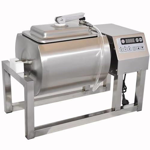 18L Fleisch-Tumbler-Marinierungsmaschine 30W Vakuum-Tumbler-Marinator ür Trockenfleisch,Wurst,Speck und Gemüse Bidirektionale Rotation,3 Geschwindigkeiten,Schnelle Marinierung