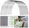 Garden Hoops for Netting, Poly Tunnel Set for Allotments, Ideal for Netting | Grow Veg & Plants with Garden Cloche | DIY Greenhouse Frame for Crop Protection (Set of 18)