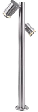Deko-Light Pollerleuchte Zilly II 1000 mm, 2x max. 10 W GU10, Silber