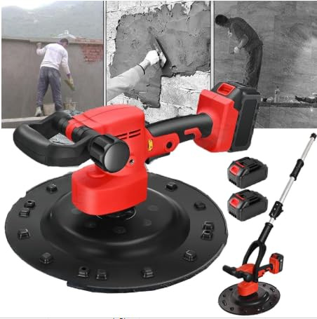 XHSMYXGS Gipskelle für Betonmörtel, tragbar, elektrisch, kabellos, 1680 W, einstellbare Geschwindigkeit, für Zement, Gips, Mörtel, Spachtel (1 Akku)