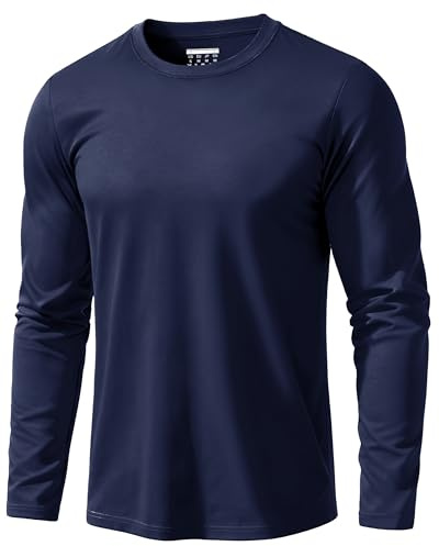 EKLENTSON Mens T Shirt Long Sleeve Cotton Plain T-Shirt | casual,work,crewneck,classic basic solid tops,lightweight work tee shirt,breathable,moisture wicking,soft