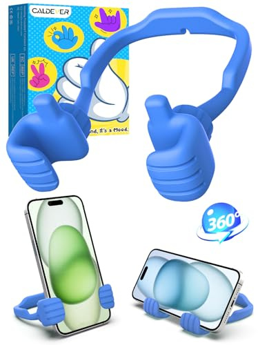 Lustige Wichtelgeschenke Mädchen Jugendliche Kinder Daumen Hoch Handyhalter | Geschenk Weihnachten für Männer Frauen Teenager Junge Geschenk Daumen Hoch Handyhalterung Tisch Handyständer 1 Pack Blau