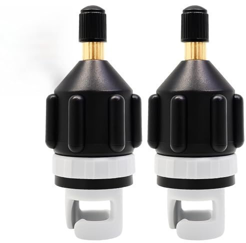 Icyowls 2 Pezzi Adattatore valvola SUP – per compressore, Pompa Bici o gonfiatore, per Stand up Paddle, Kayak, Barca, gommone, Canoa, materassino e Altri gonfiabili
