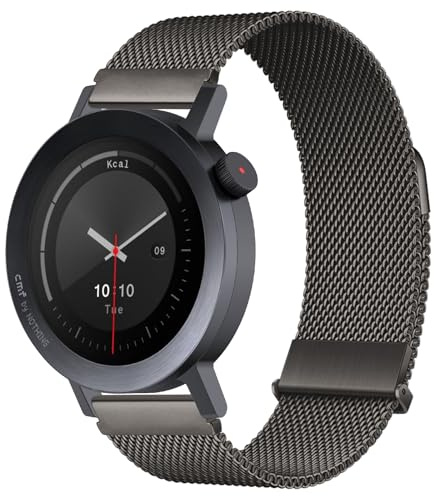RenSheng Pulsera Metálica de Succión Magnética Doble para CMF by Noting Watch Pro 2 Correa,22 mm Pulsera de Acero Inoxidable Compatible con CMF by Noting Watch 3 Pro Correa de Repuesto