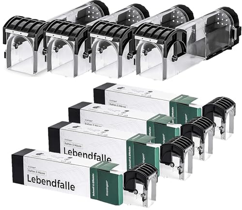 Kroningen Lebend Mausefalle – Wiederverwendbare Rattenfalle lebend & Wühlmausfalle – Mausefalle für drinnen & draußen – Mäuse lebend fangen – Humane Falle gegen Ratten, Mäuse & Wühlmäuse (4)