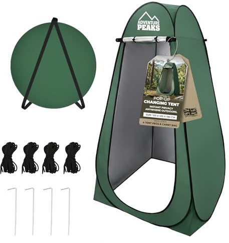 ADVENTURE PEAKS Pop Up Changing Tent – Portable Privacy Toilet Tent & Shower Tents for Camping, Beach & Outdoor Use – Water Resistant UV Protected Pop Up Privacy Tents