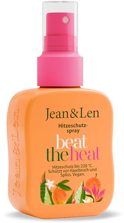 Jean & Len Beat The Heat Hitzeschutzspray, vegan, 100 ml | mit Mango Duft, leichte Konsistenz, schützt das Haar vor Hitzeschäden bis 230°C, ohne Parabene & Silikone