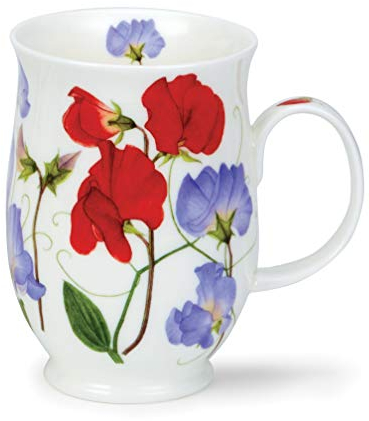 Dunoon Mug en porcelaine anglaise Motif pois de senteur - Red