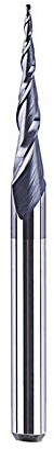SpeTool Fresa Cónica Fresas para Madera Vástago de 3,175mm Radio de 0,25mm Fresa CNC Ángulo de 5,05 Grados Fresa de Carburo de Tungsteno Sólido con Recubrimiento TiAlN para Grabado y Talla en Madera